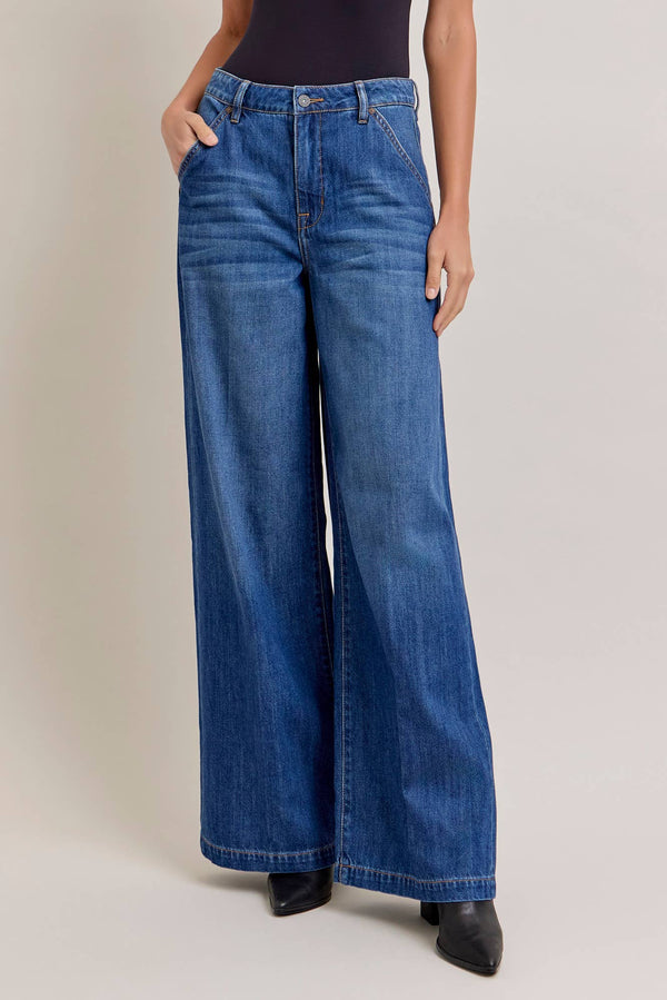 Wide Leg Denim Trouser