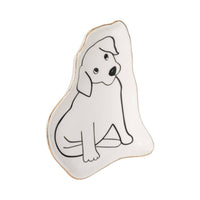 White/Black Ceramic Puppy Trinket Tray