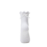 White Big Bow Grip Socks