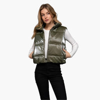 Metallic Puffer Vest