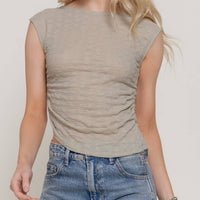 Sleeveless Reversible Boat Neck Stretch Lace Top