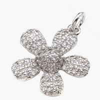 Pave Flower Pendant Charm