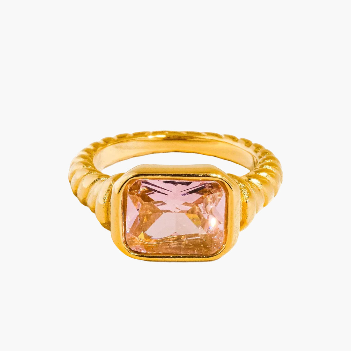 Laverne 18K Gold Non-Tarnish CZ Cocktail Ring