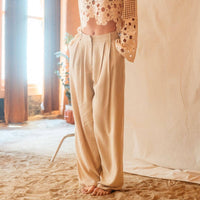 Staple Linen Rayon Blend Elevated Basic Trousers
