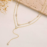 Double Layered Lariat Necklace