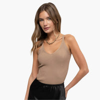 V Neck Sweater Knit Cami Top