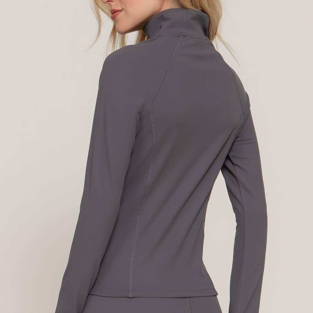 Long Sleeve Quarter Zip Workout Top