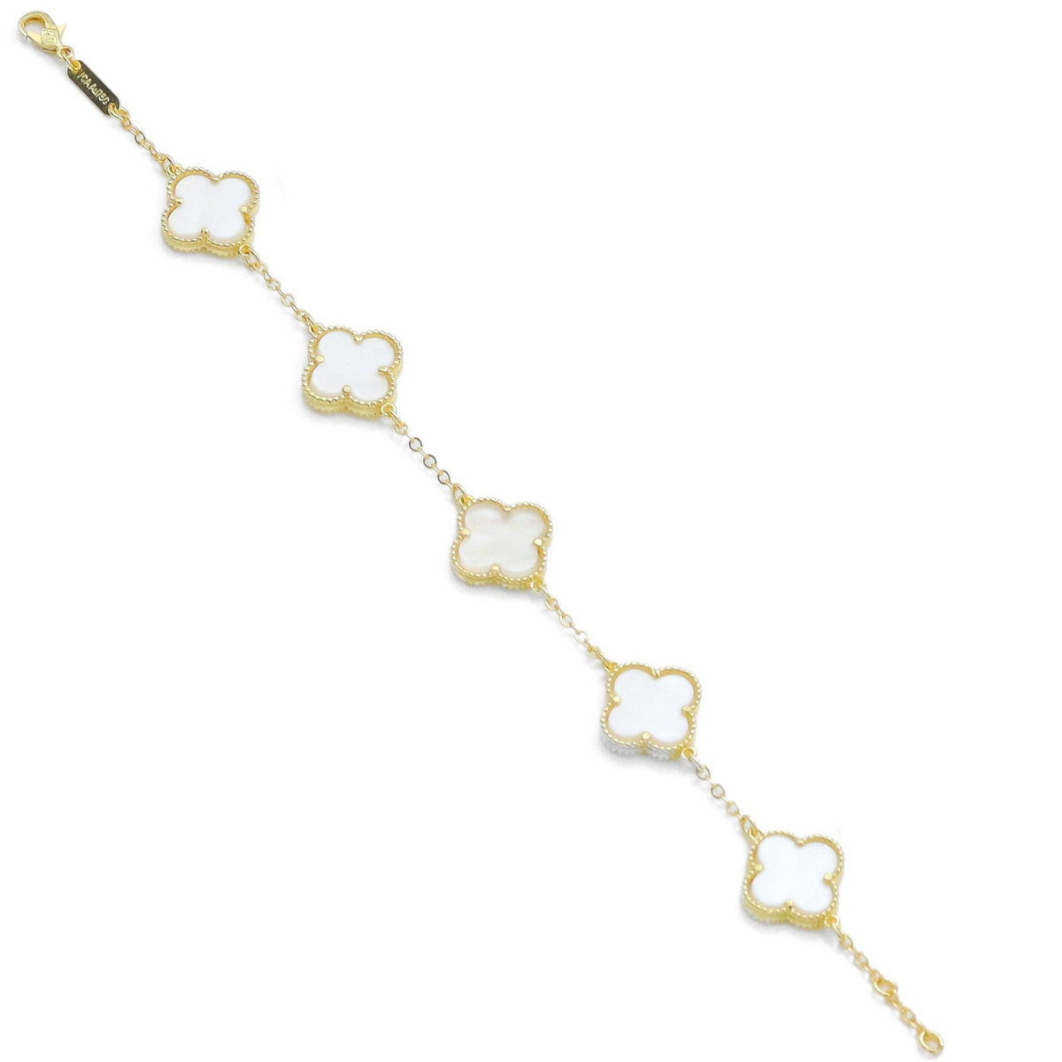 Enamel Flower Link Bracelet