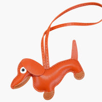 Dachshund Vegan Leather Bag Charm