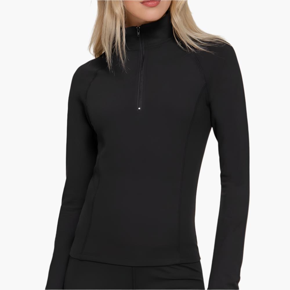 Long Sleeve Quarter Zip Workout Top