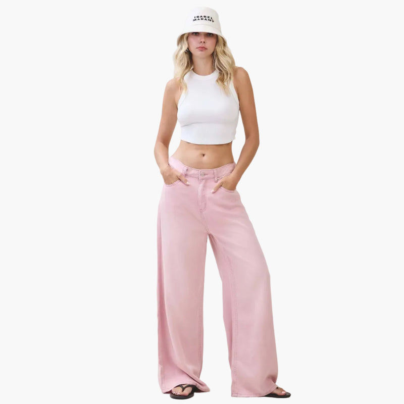 Pink Butter Soft Tencel Fabric Pants