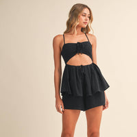 Black Linen Shorts