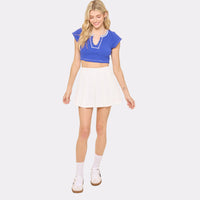 Preppy Pleated Mini Skort