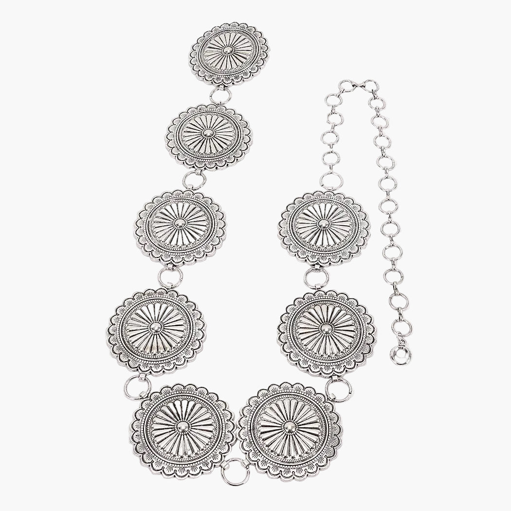 Silver Vintage Metal Chain Belt