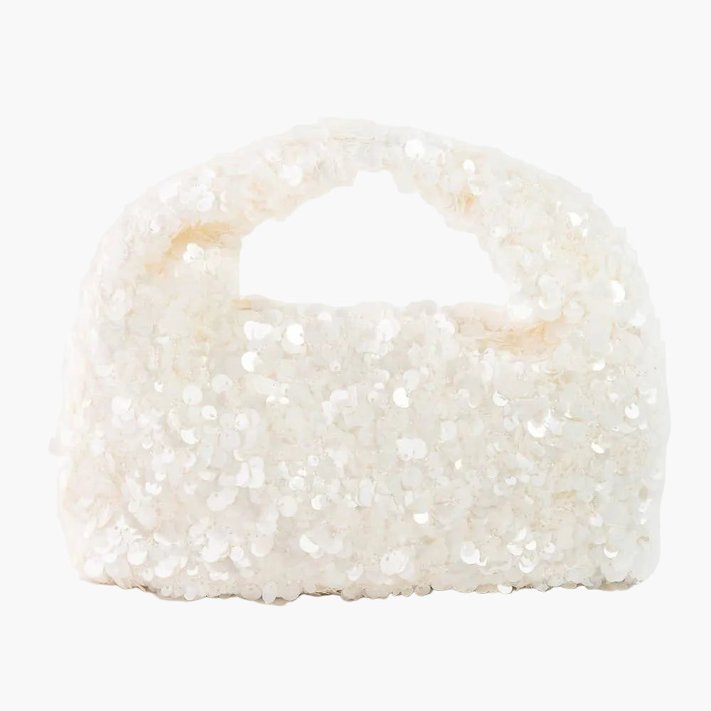 Ivory Sequin Hand Bag