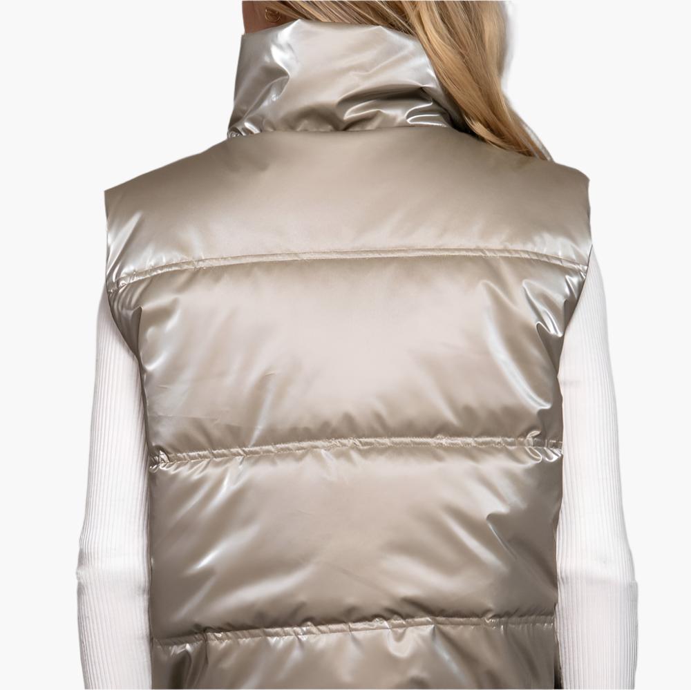 Metallic Puffer Vest