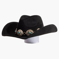 Turquoise Stud Concho Chain Cowboy Hat