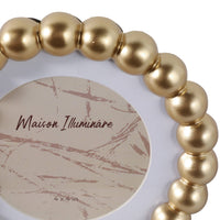 Gold Glass Beaded Picture Frame - 6x6 in.