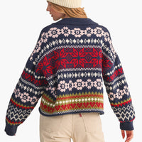 Navy Fair Isle Sweater Cardigan
