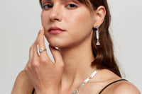 Handmade Clear Crystal Brass Ring