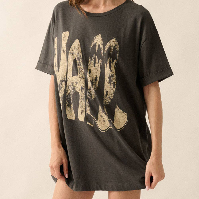 Ya'll Cowboy Boots Vintage Wash Western Graphic Tee