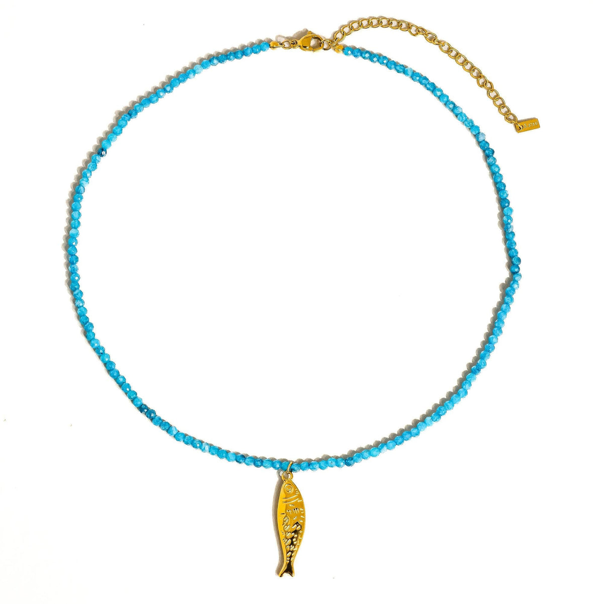 Sasha 18K Gold Non-Tarnish Fish Beaded Necklace