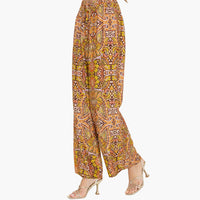 Multicolored Abstract Wide Leg Pants