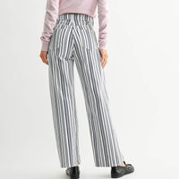 Stripe High Rise Vintage Straight Jeans