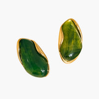 Maélie 18K Gold Non-Tarnish Resin Drop Earrings