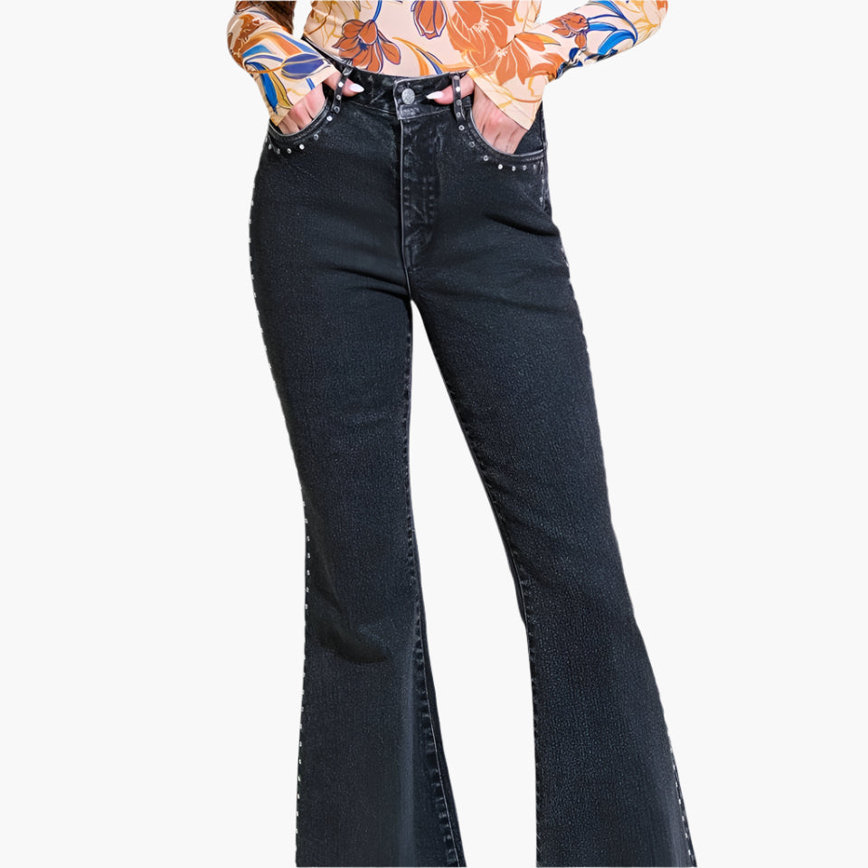 Embellished Flare Jeans