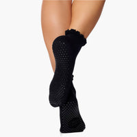 The Ruffle Grip Sock Black