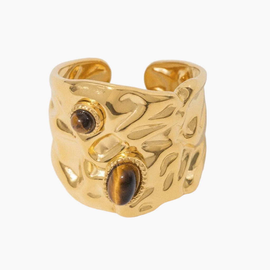 Natural Tiger Eye Stone Ring