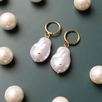 Stone Freshwater Pearl Earrings