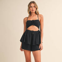 Black Linen Shorts