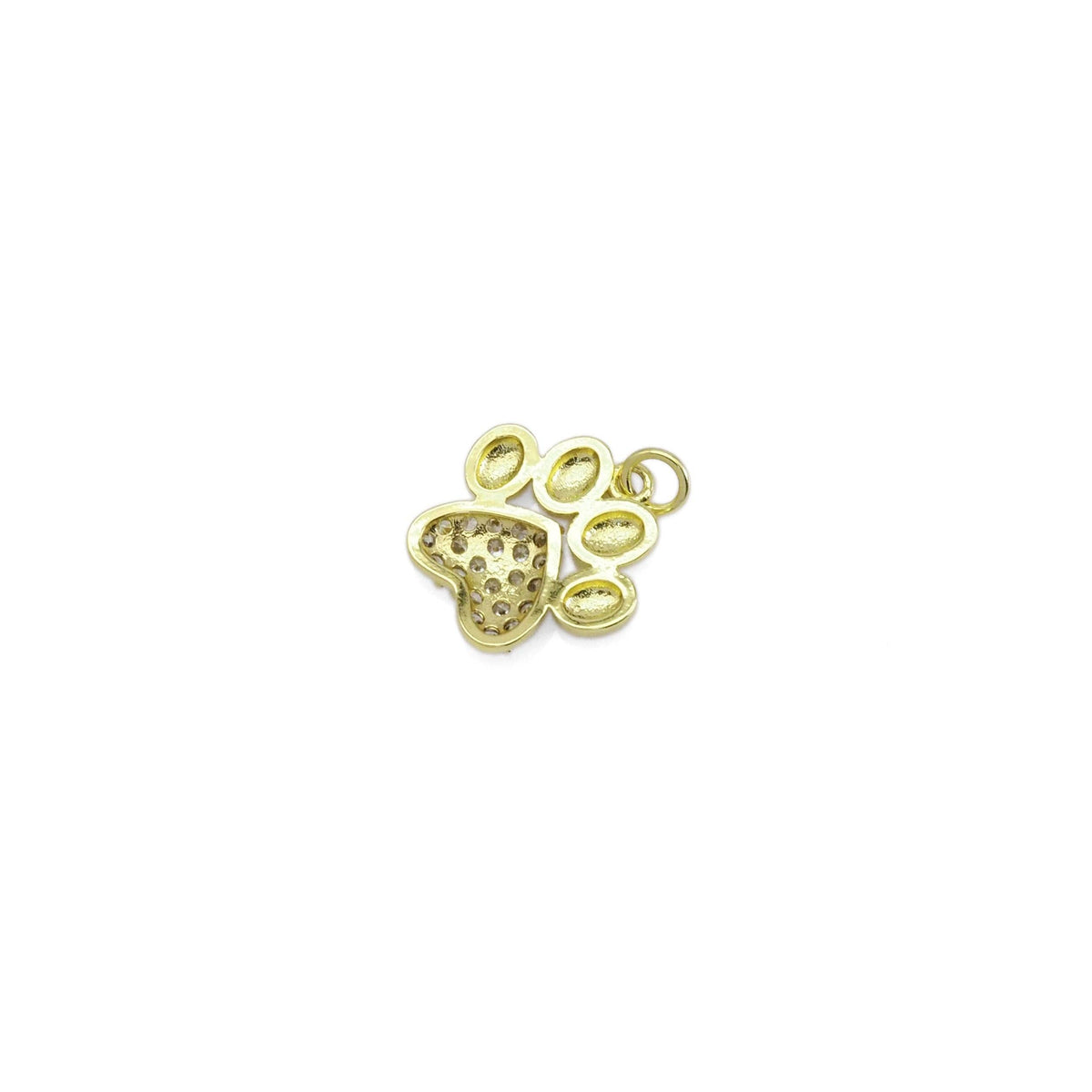 Pavé Studded Paw Print Charm