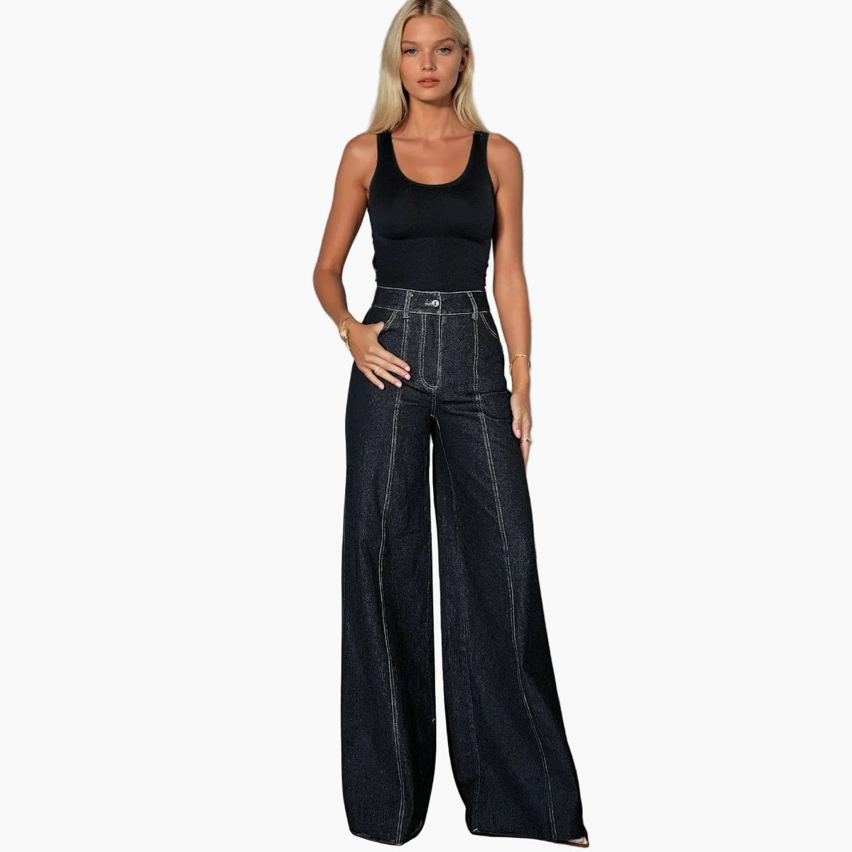 Wide Leg Palazzo Jeans