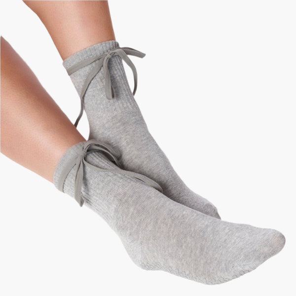 The Nina Grip Socks - Grey