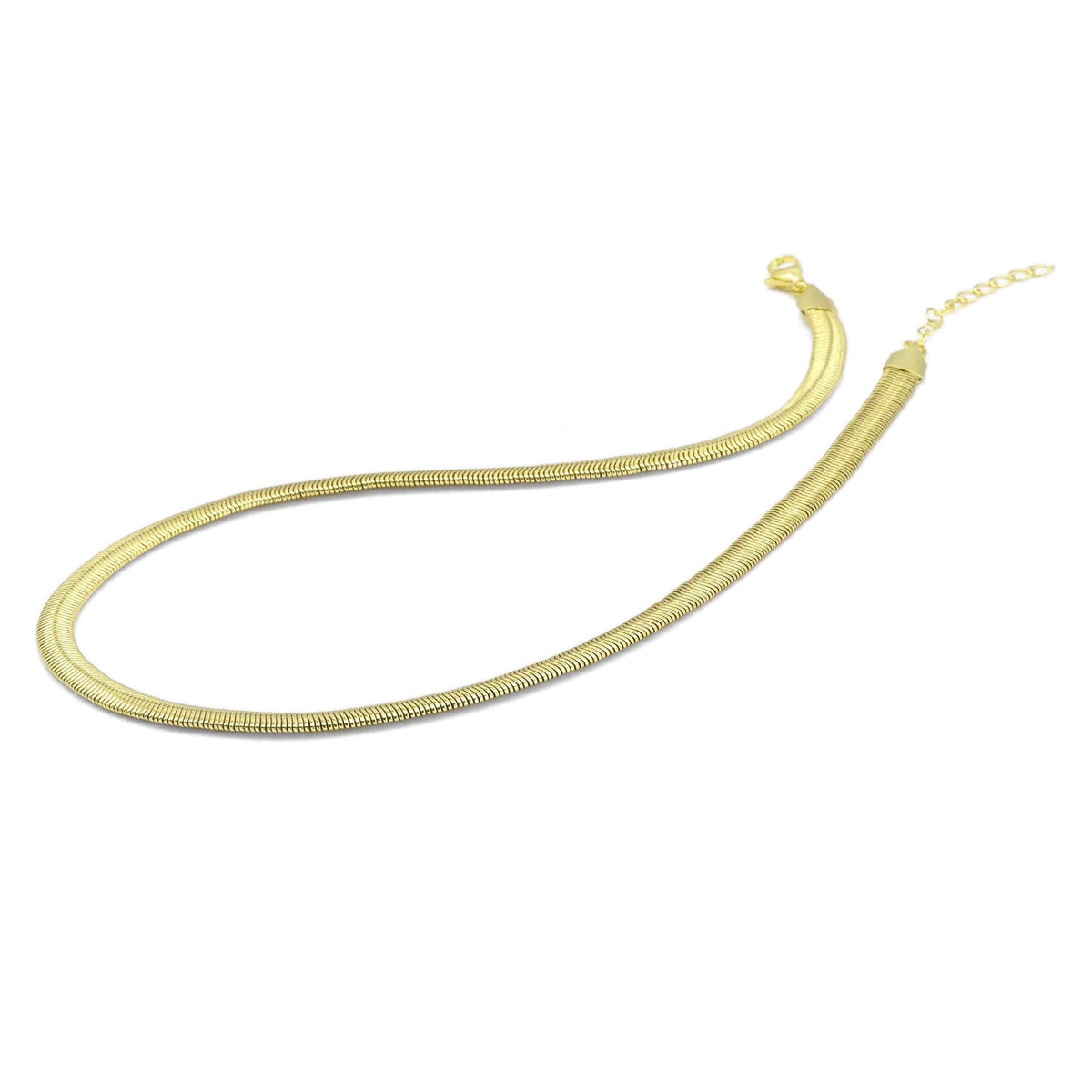 Thick Gold herringbone Necklace