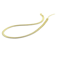 Thick Gold herringbone Necklace