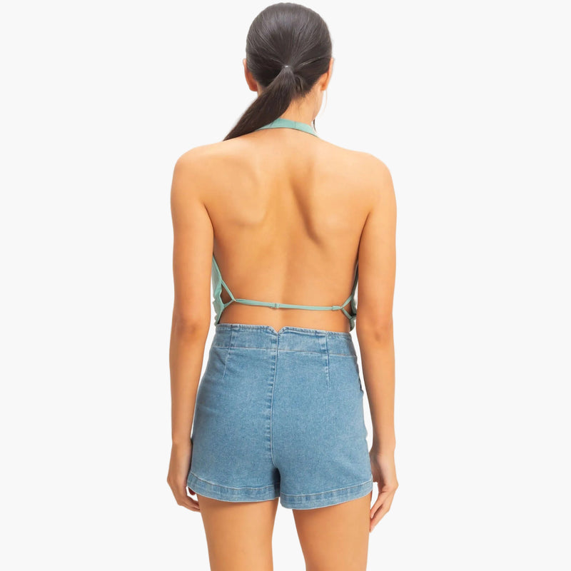 Draped Halter Neck Top