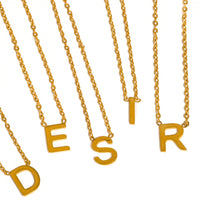 Desi 18K Gold Non-Tarnish Petite Letter Necklace