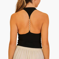 Chain Back Halter Top