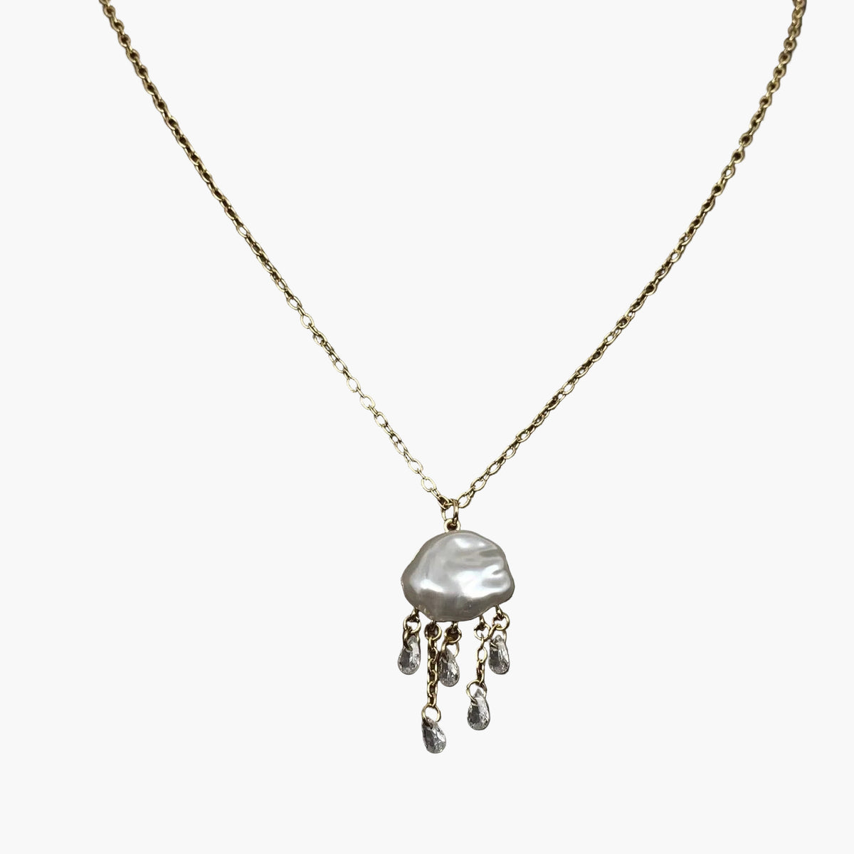 Pearl Pendant Charm Necklace