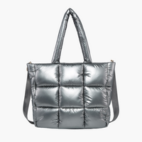 Gun Metal Kiersten Puffer Hobo w/ Strap