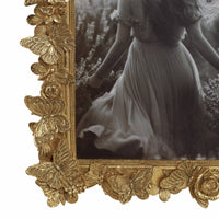 Gold Polyresin Butterfly Picture Frame - 5x7 in.