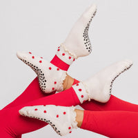 The Kennedy Rose Ruffle Crew Grip Sock