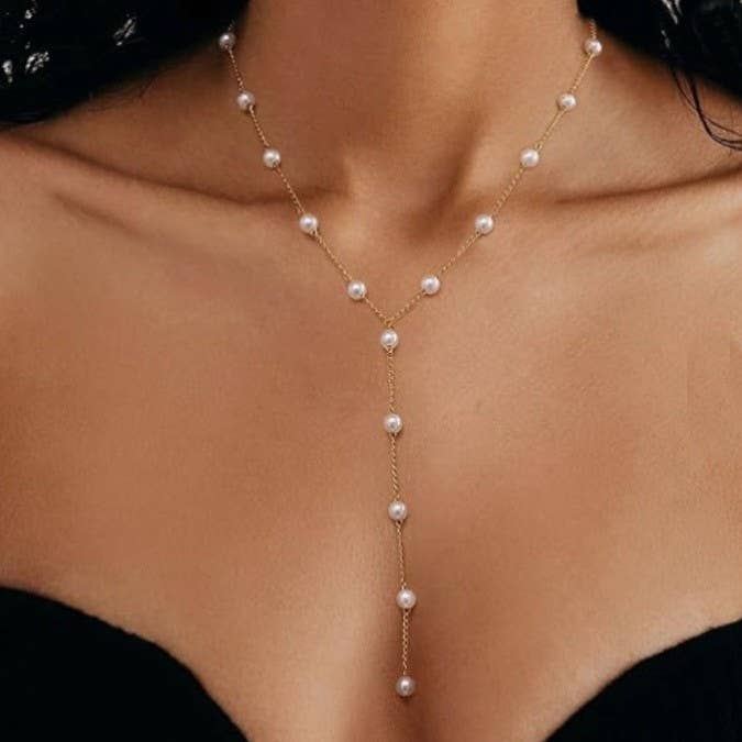 Pearl Lariat Necklace