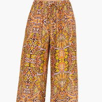 Multicolored Abstract Wide Leg Pants