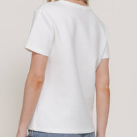Short Sleeve Round Neck Soft Knit Jersey Top
