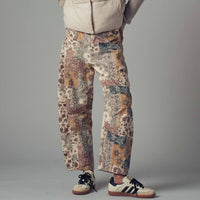 Boho Patchwork Wide Leg Pants